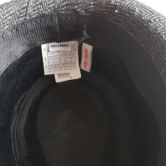 Toddler Fedora charcoal tweed black band - Picture 7 of 7